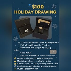 Gucci Black Wallet with Silver Accents Customer Appreciation Givaway